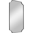 Lennox Black Scalloped Corner Mirror by Uttermost