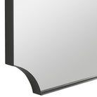 Lennox Black Scalloped Corner Mirror by Uttermost