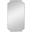 Lennox Scalloped Corner Mirror in Polished Nickel by Uttermost