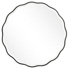 Aneta Black Round Mirror by Uttermost