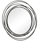 Whirlwind Black Round Mirror by Uttermost