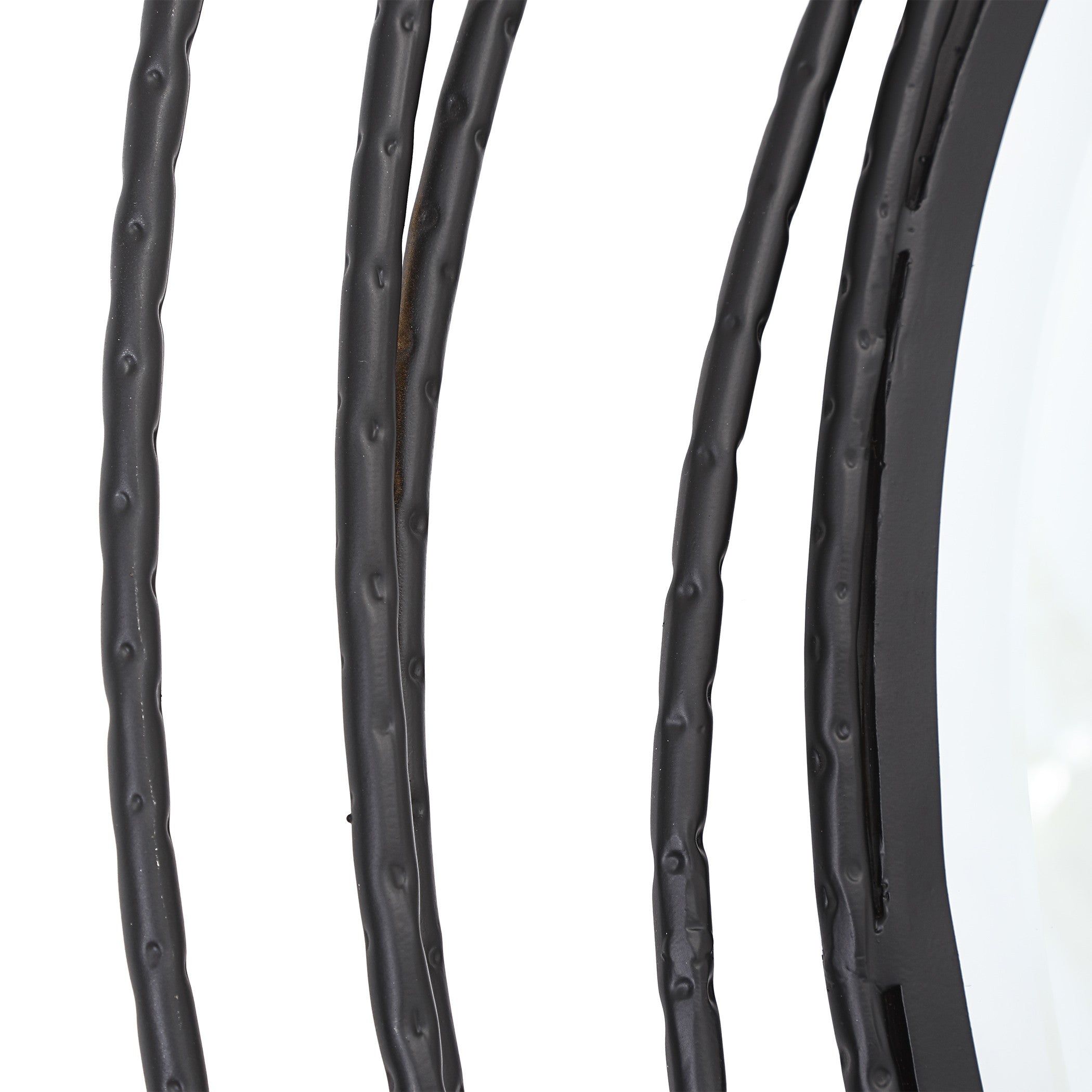 Whirlwind Black Round Mirror by Uttermost