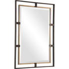 Carrizo Gold & Bronze Rectangle Mirror by Uttermost