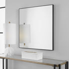 Alexo Square Mirror in Black by Uttermost