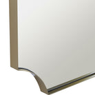 Lennox Brass Scalloped Corner Mirror by Uttermost