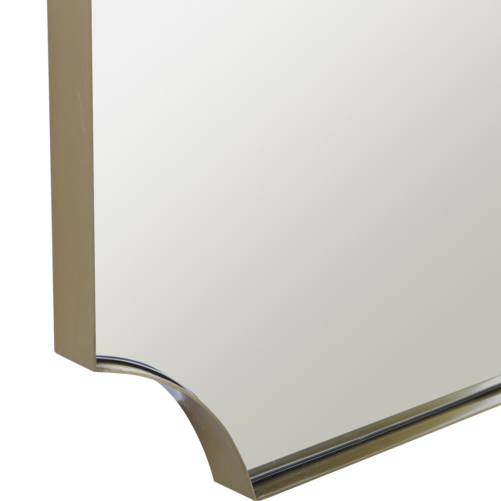 Lennox Brass Scalloped Corner Mirror by Uttermost