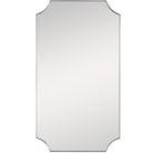 Lennox Brass Scalloped Corner Mirror by Uttermost