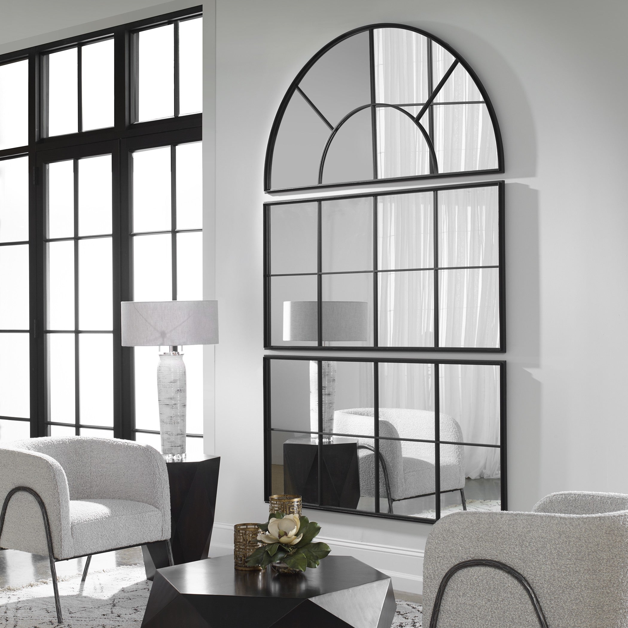 Rousseau Iron Window Mirror by Uttermost