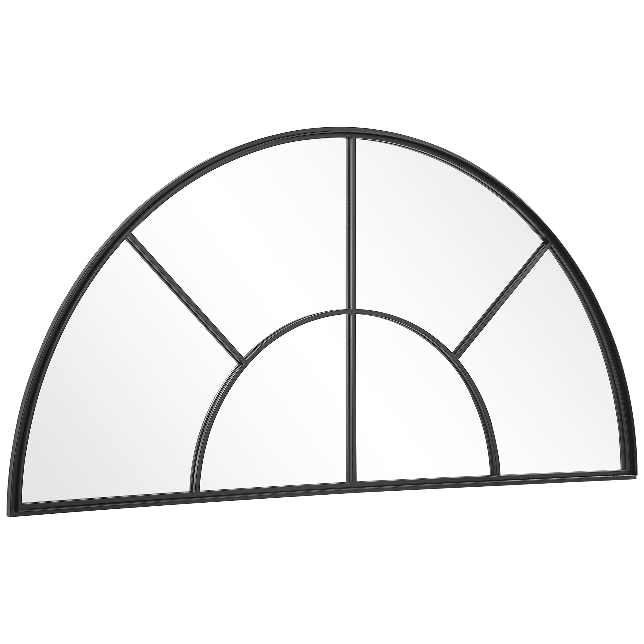 Rousseau Iron Window Arch Mirror by Uttermost
