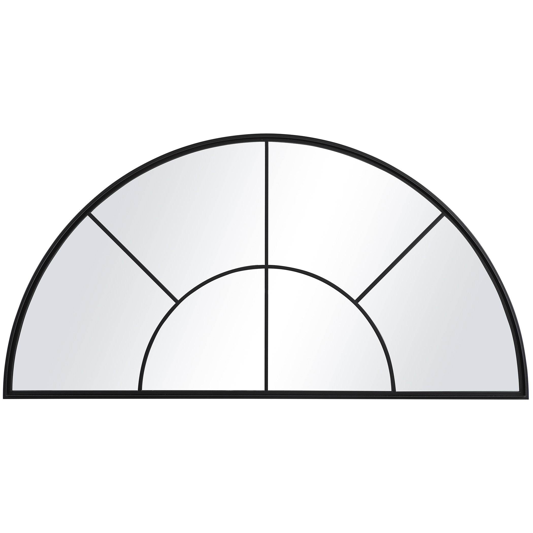 Rousseau Iron Window Arch Mirror by Uttermost