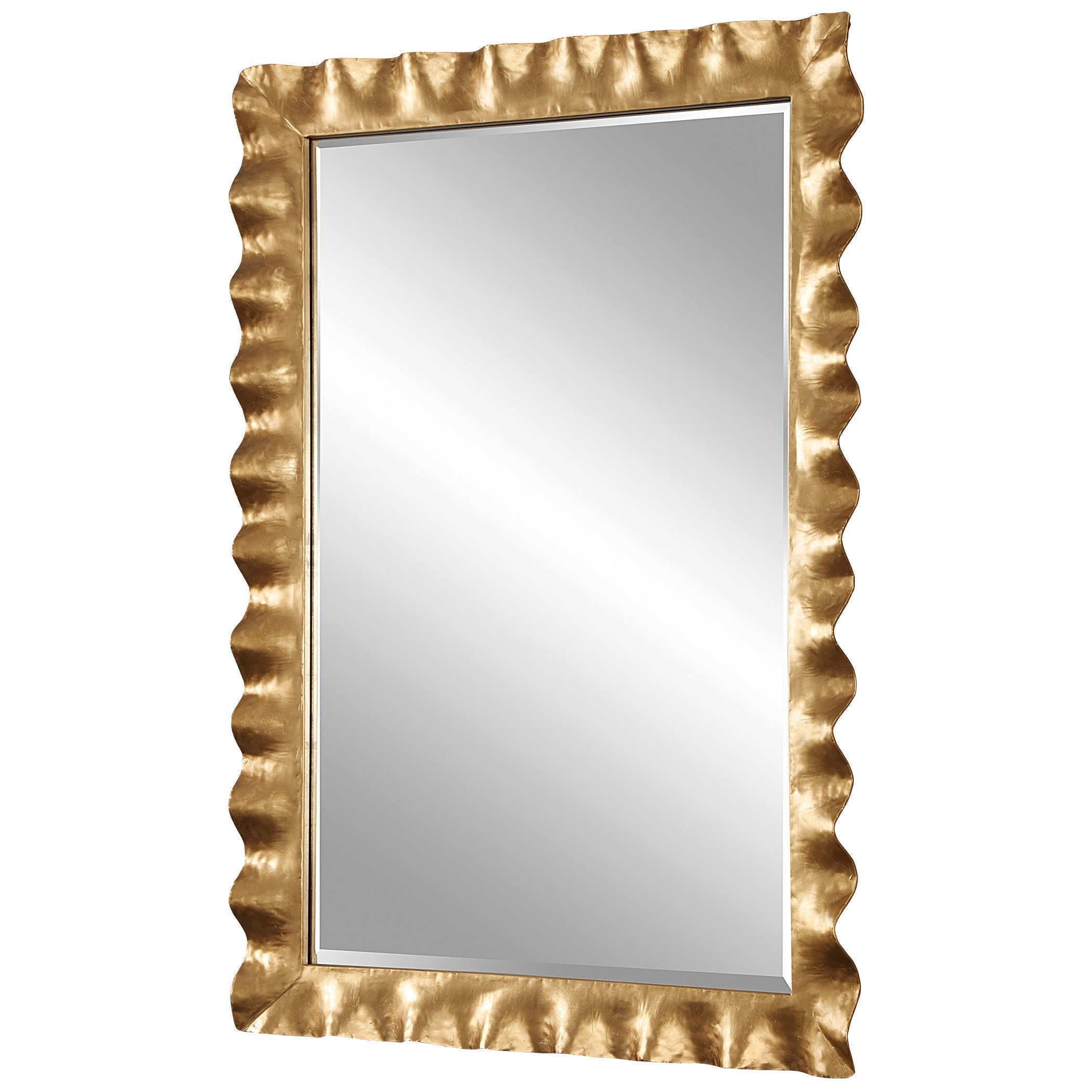 Haya Scalloped Gold Mirror by Uttermost