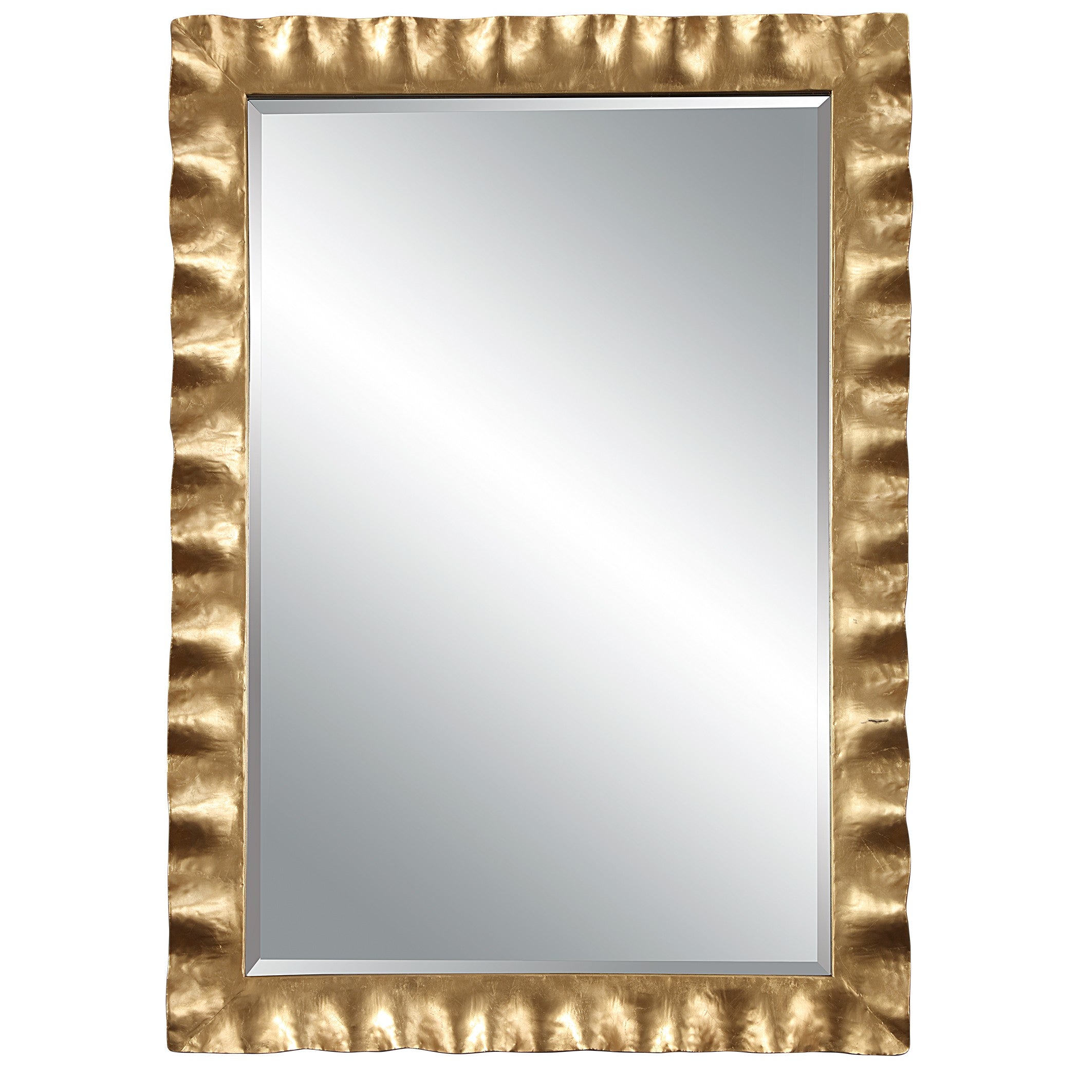 Haya Scalloped Gold Mirror by Uttermost