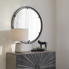 Cashel Round Iron Mirror by Uttermost