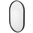 Varina Minimalist Black Oval Mirror by Uttermost