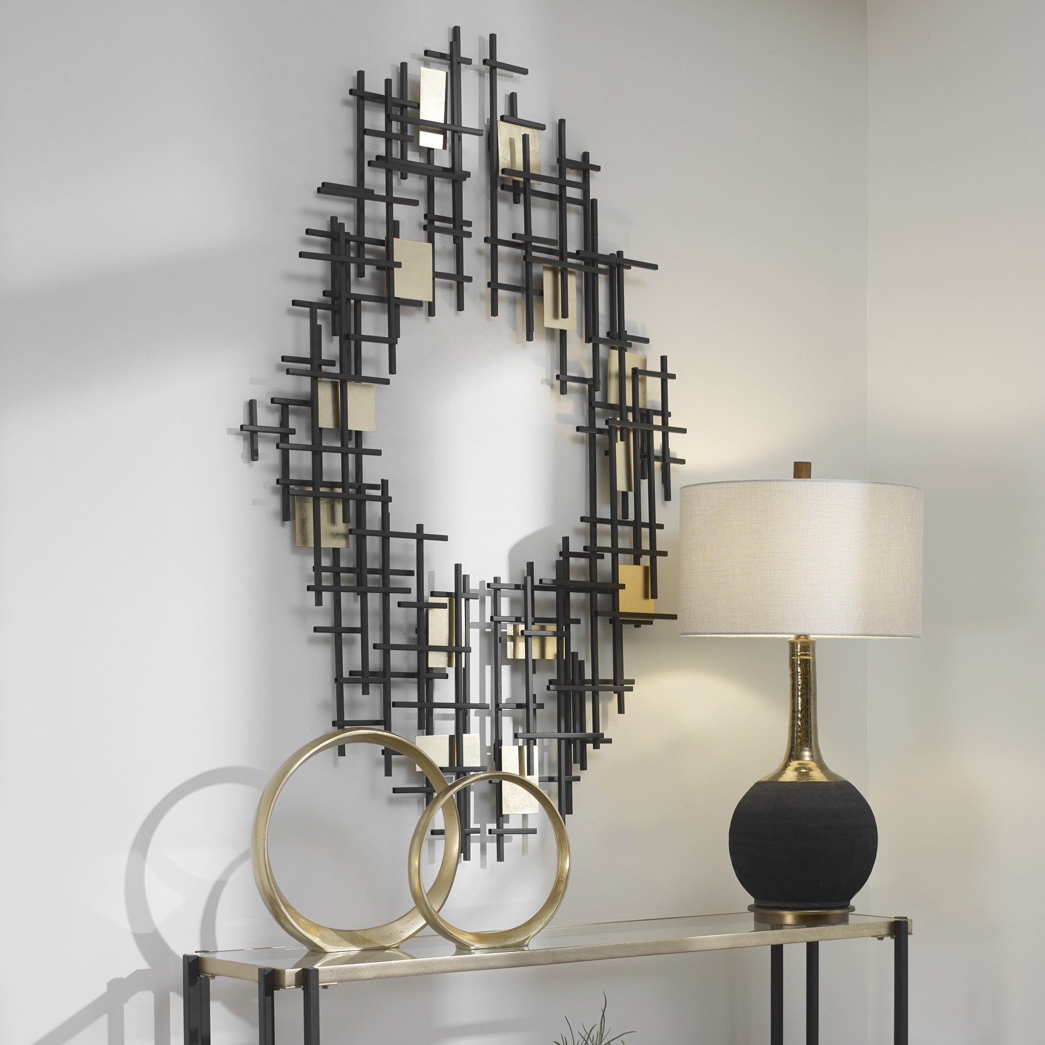 Reflection Metal Grid Wall Decor - Set of 2 by Uttermost