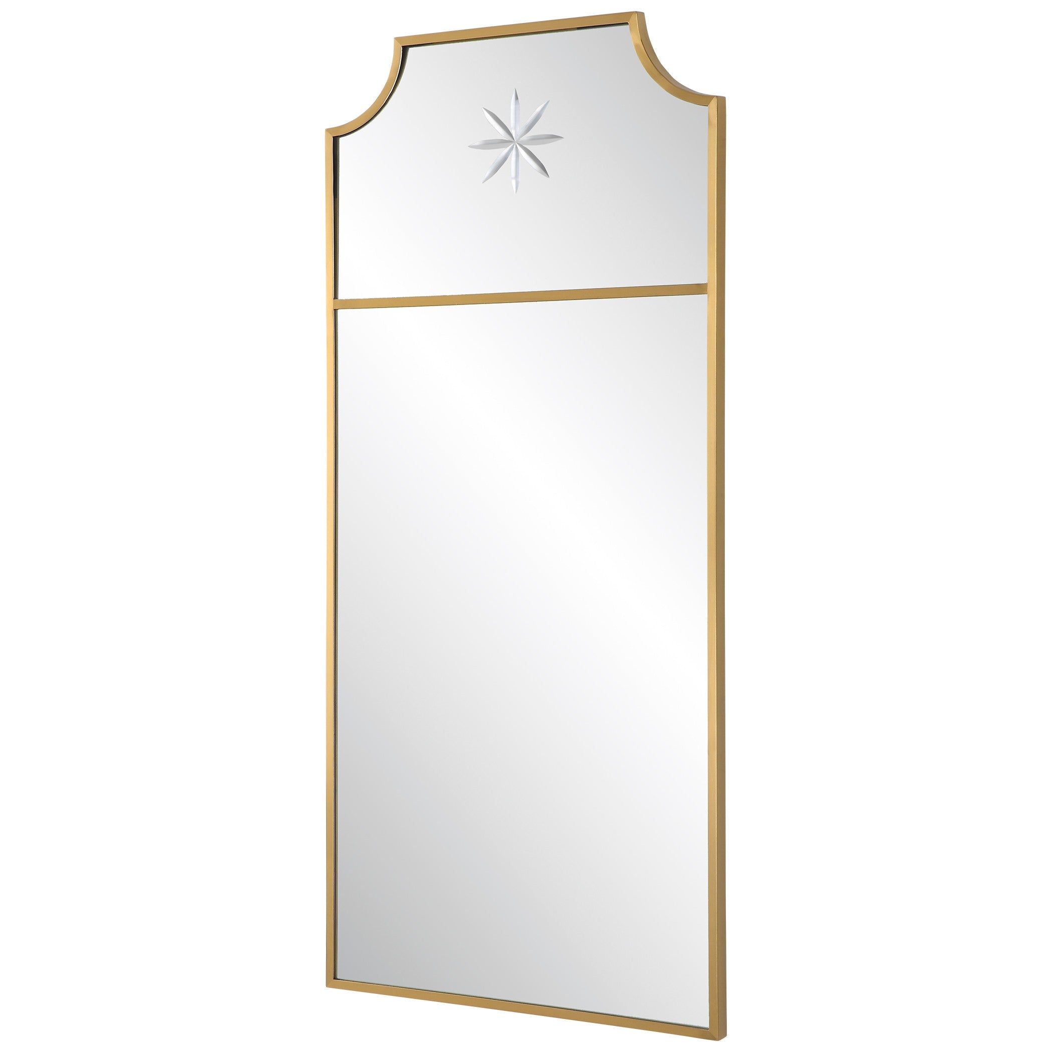 Caddington Tall Brass Mirror by Uttermost