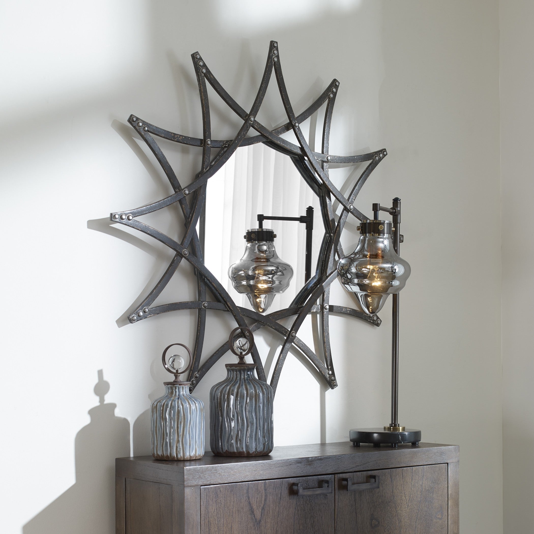 Solaris Iron Star Mirror by Uttermost