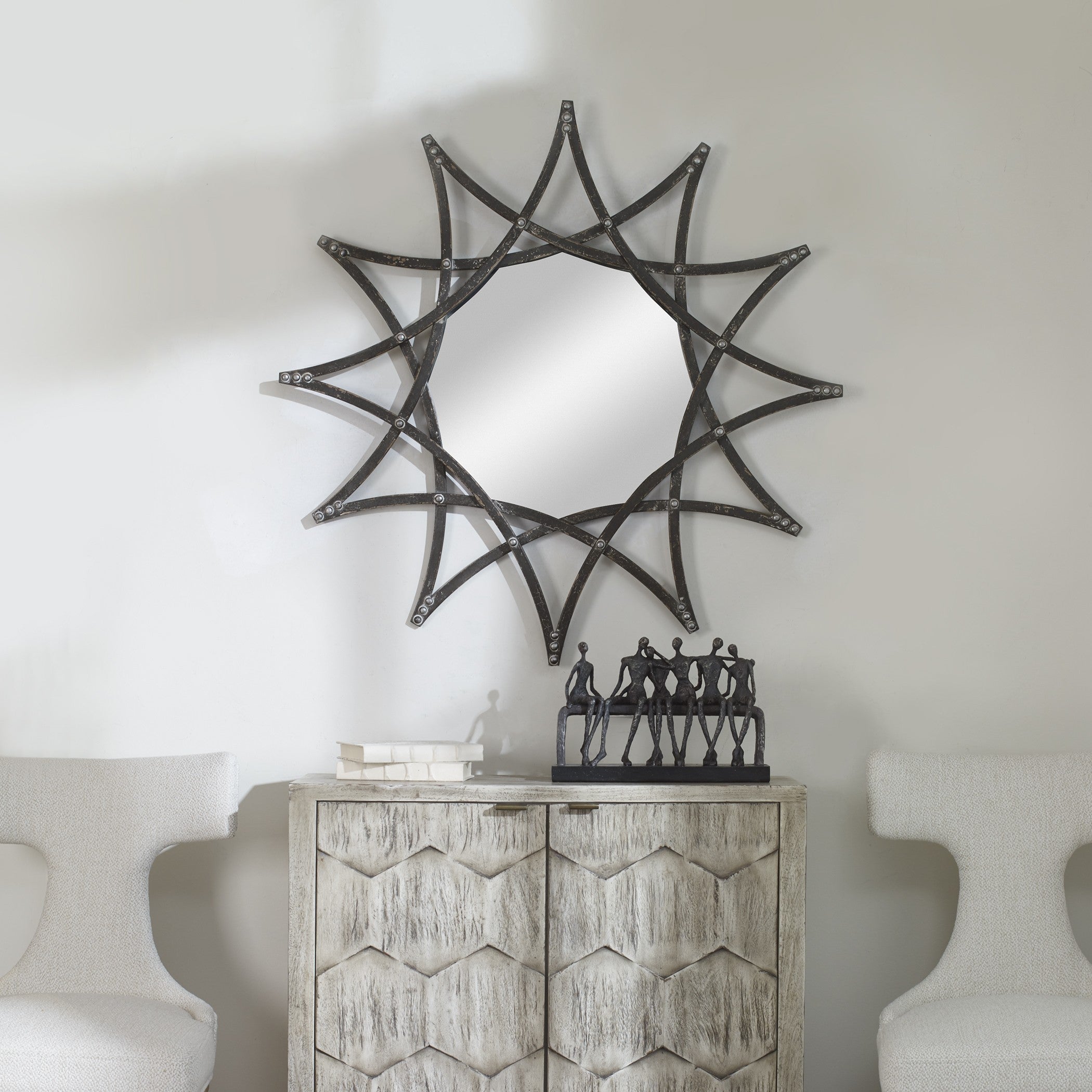 Solaris Iron Star Mirror by Uttermost