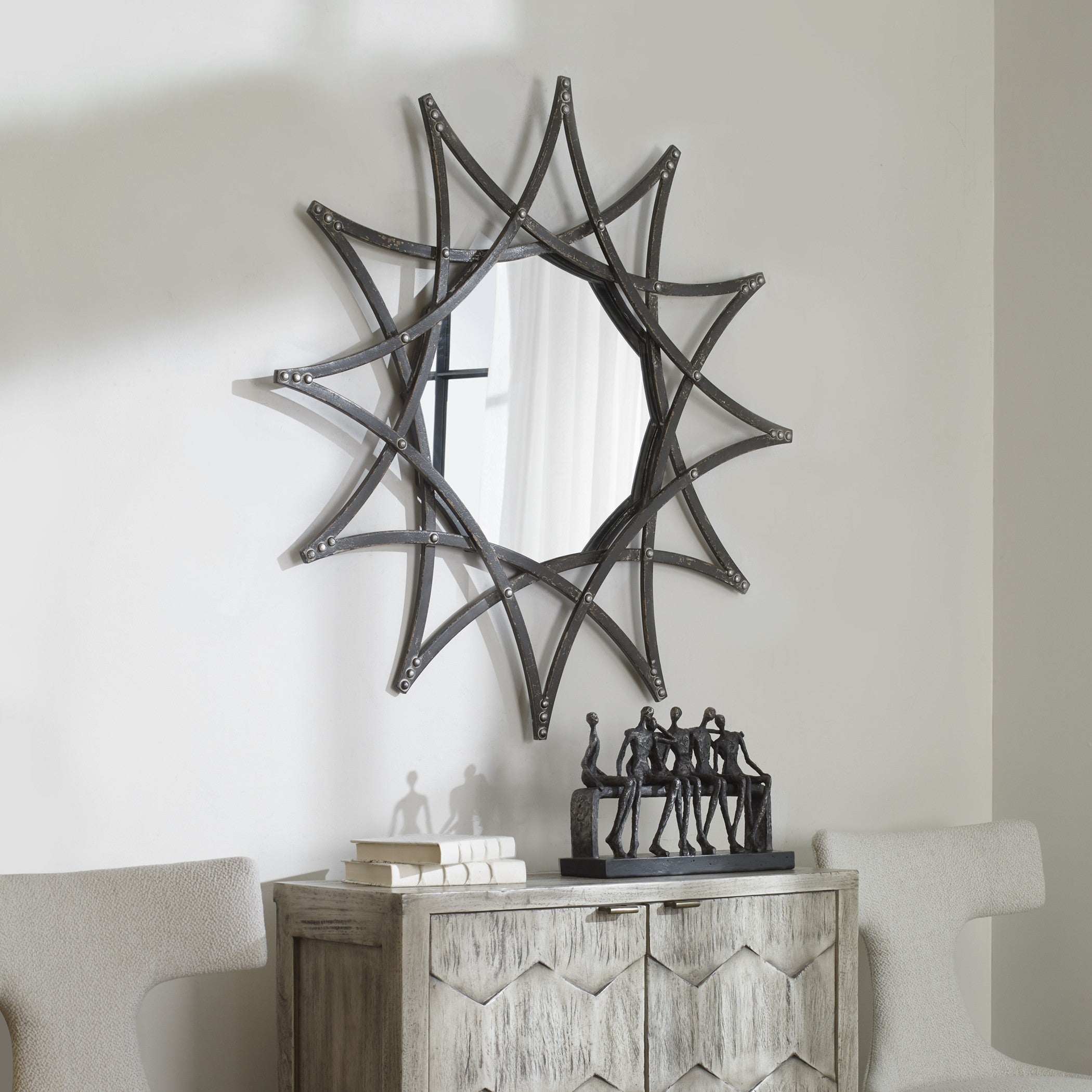 Solaris Iron Star Mirror by Uttermost