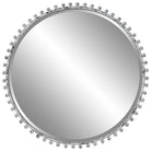 Taza Aged White Round Mirror by Uttermost