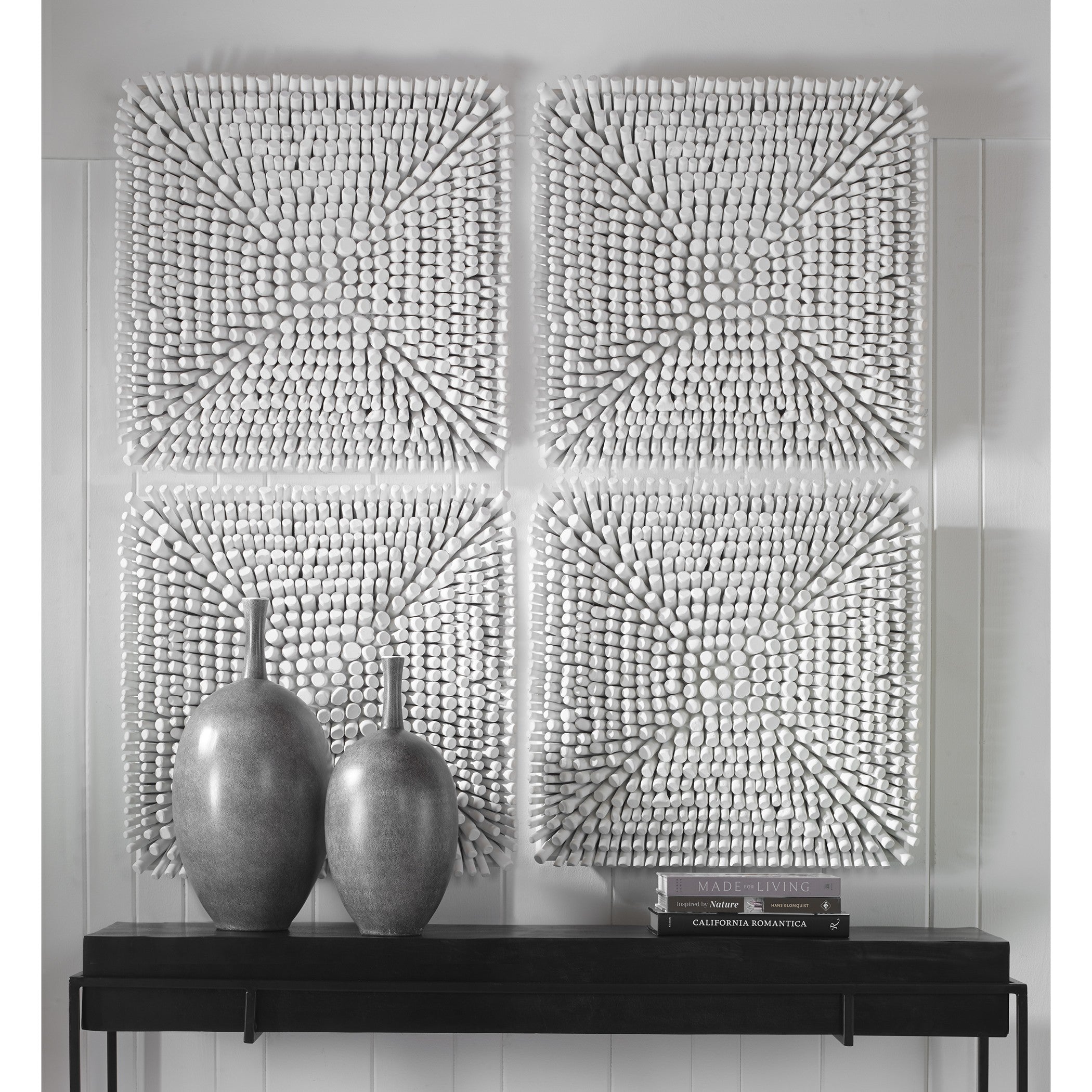 Portside White Wood Wall Panel by Uttermost