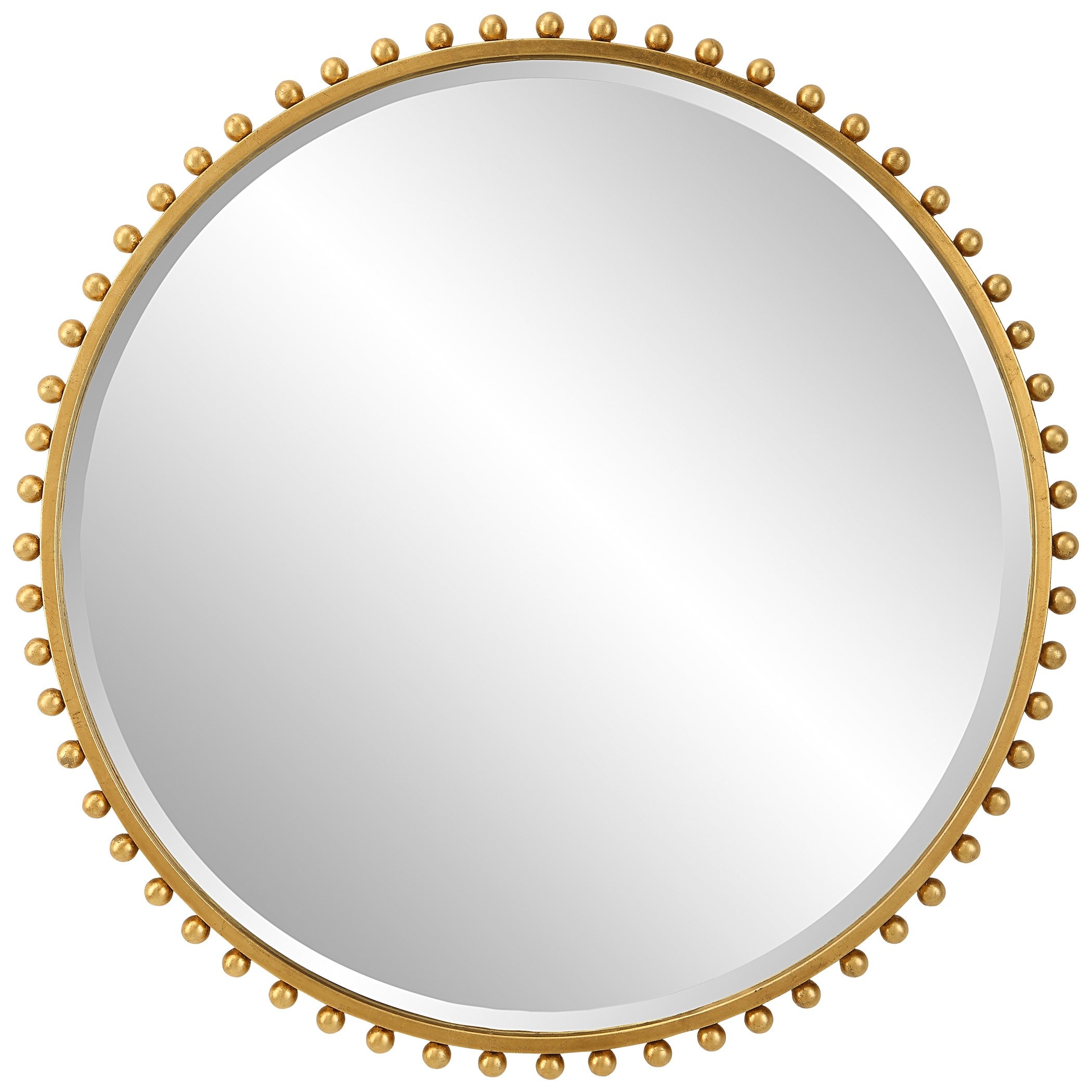 Taza Gold Round Mirror by Uttermost
