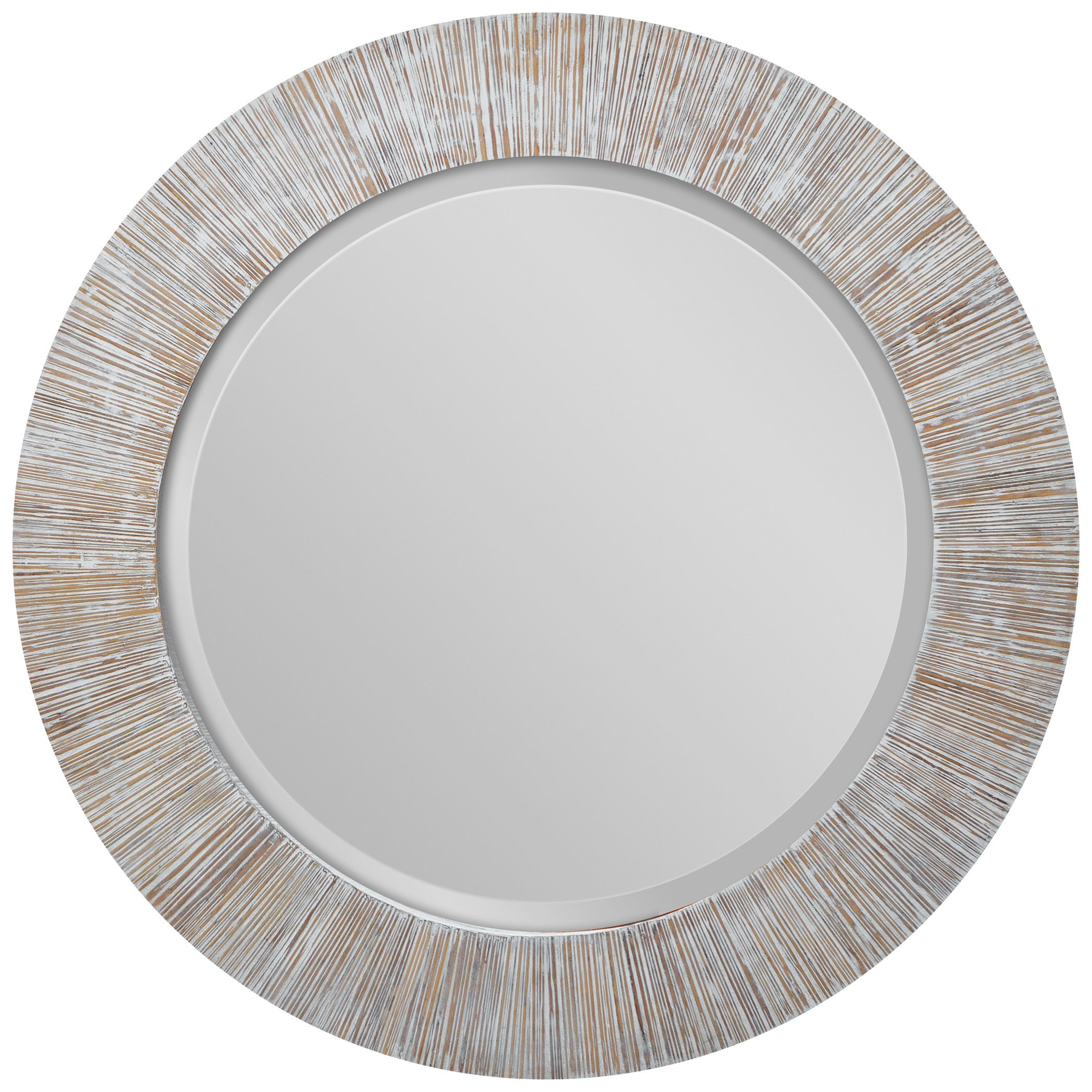 Repose Whitewash Round Mirror by Uttermost