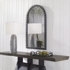 Dandridge Arched Mirror in Black by Uttermost
