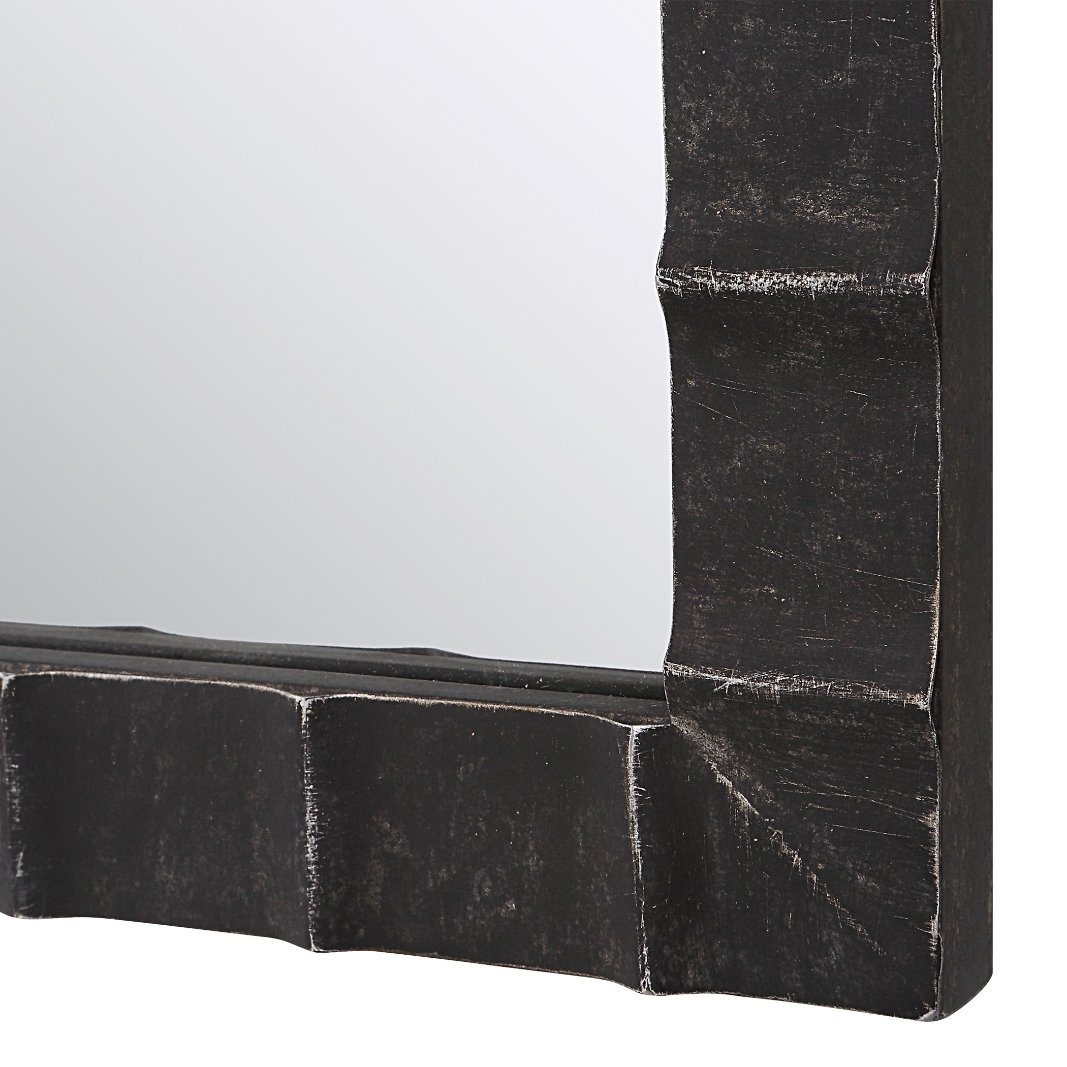 Dandridge Arched Mirror in Black by Uttermost