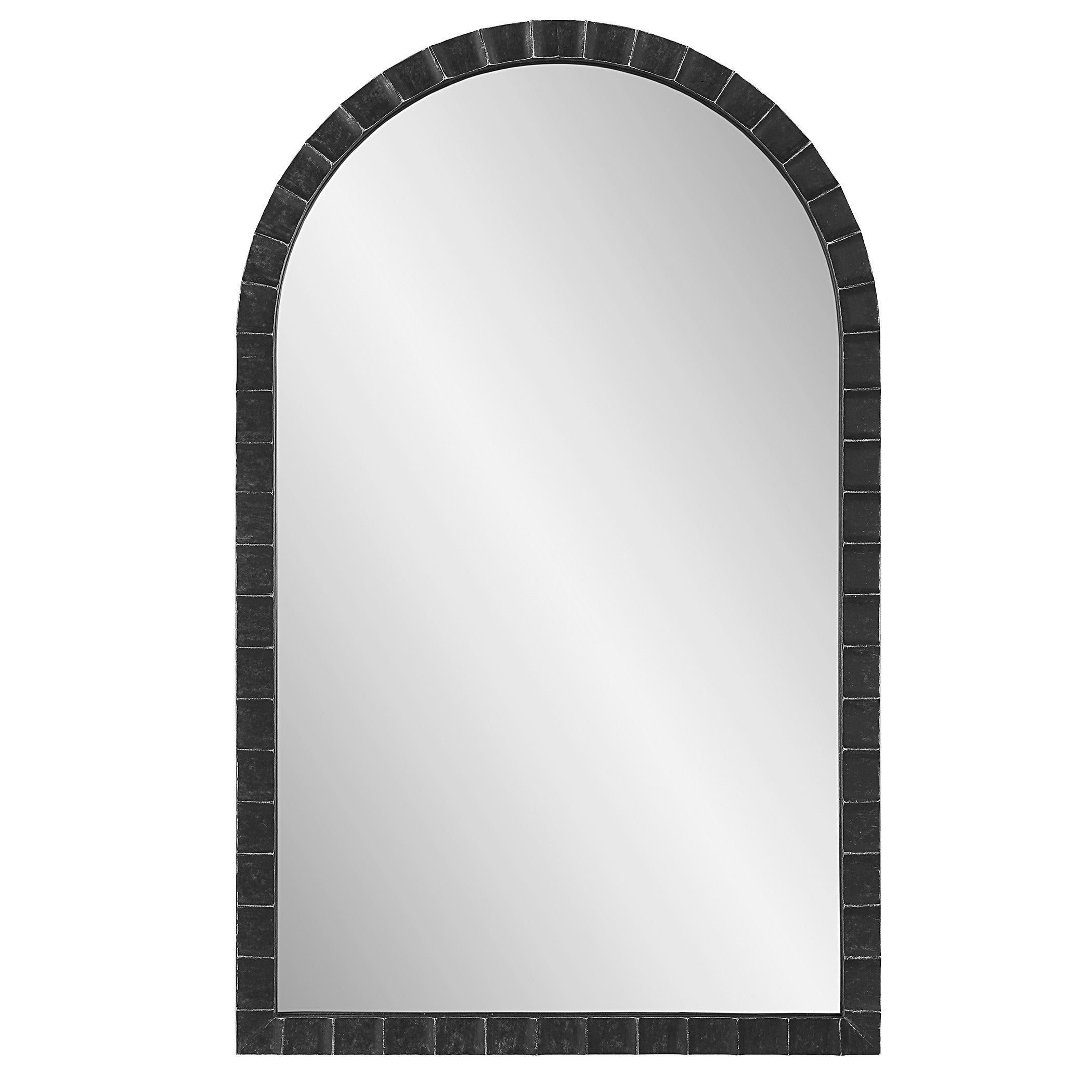 Dandridge Arched Mirror in Black by Uttermost