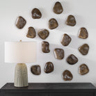 Pebbles Walnut Wood Wall Décor - Set of 9 by Uttermost