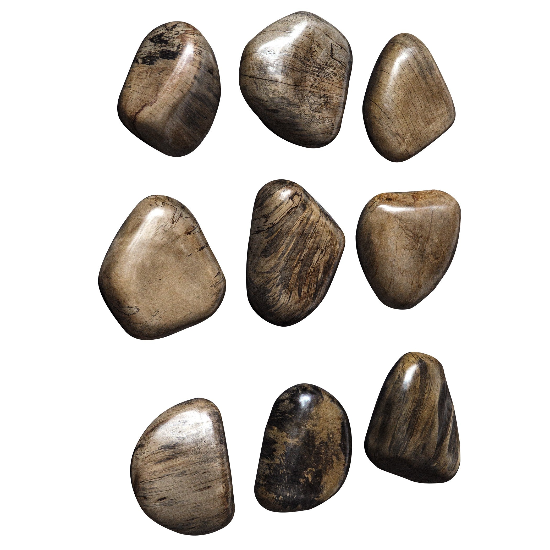 Pebbles Walnut Wood Wall Décor - Set of 9 by Uttermost