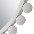 Cyra White Round Mirror by Uttermost
