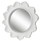 Sea Coral White Round Mirror by Uttermost
