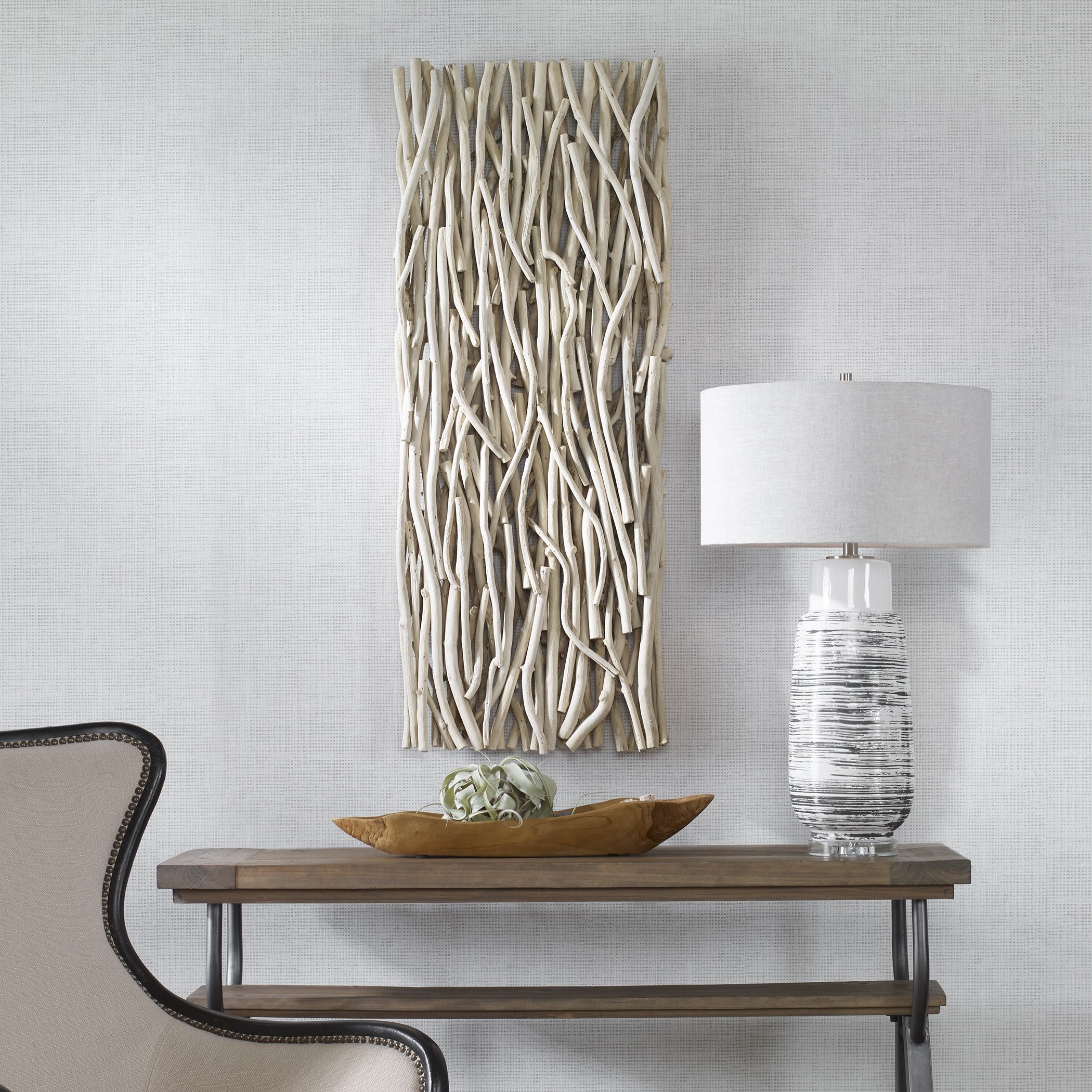 Gathered Teak Bleached Wood Wall Decor by Uttermost