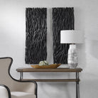 Gathered Teak Black Wood Wall Decor by Uttermost