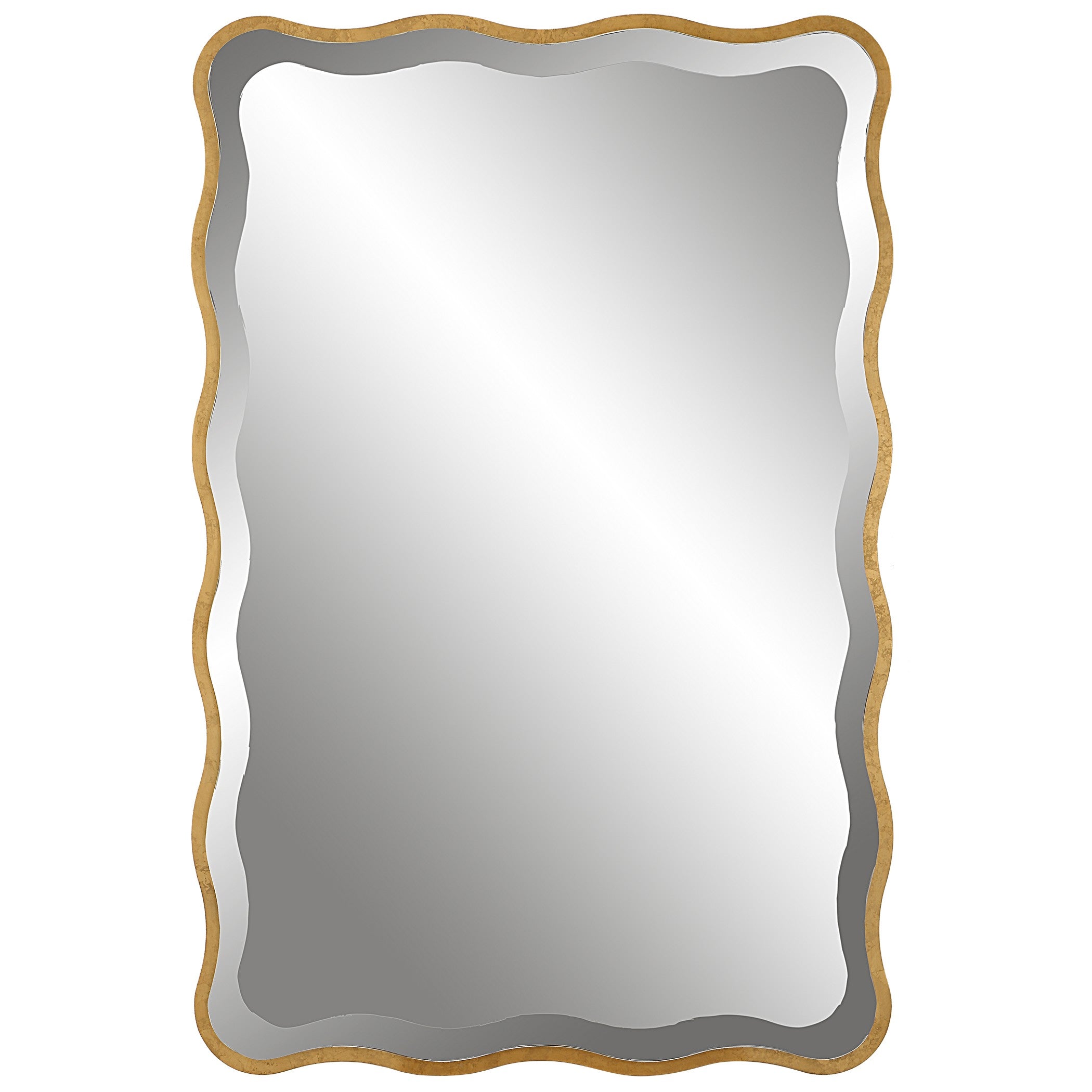 Aneta Gold Scalloped Mirror by Uttermost