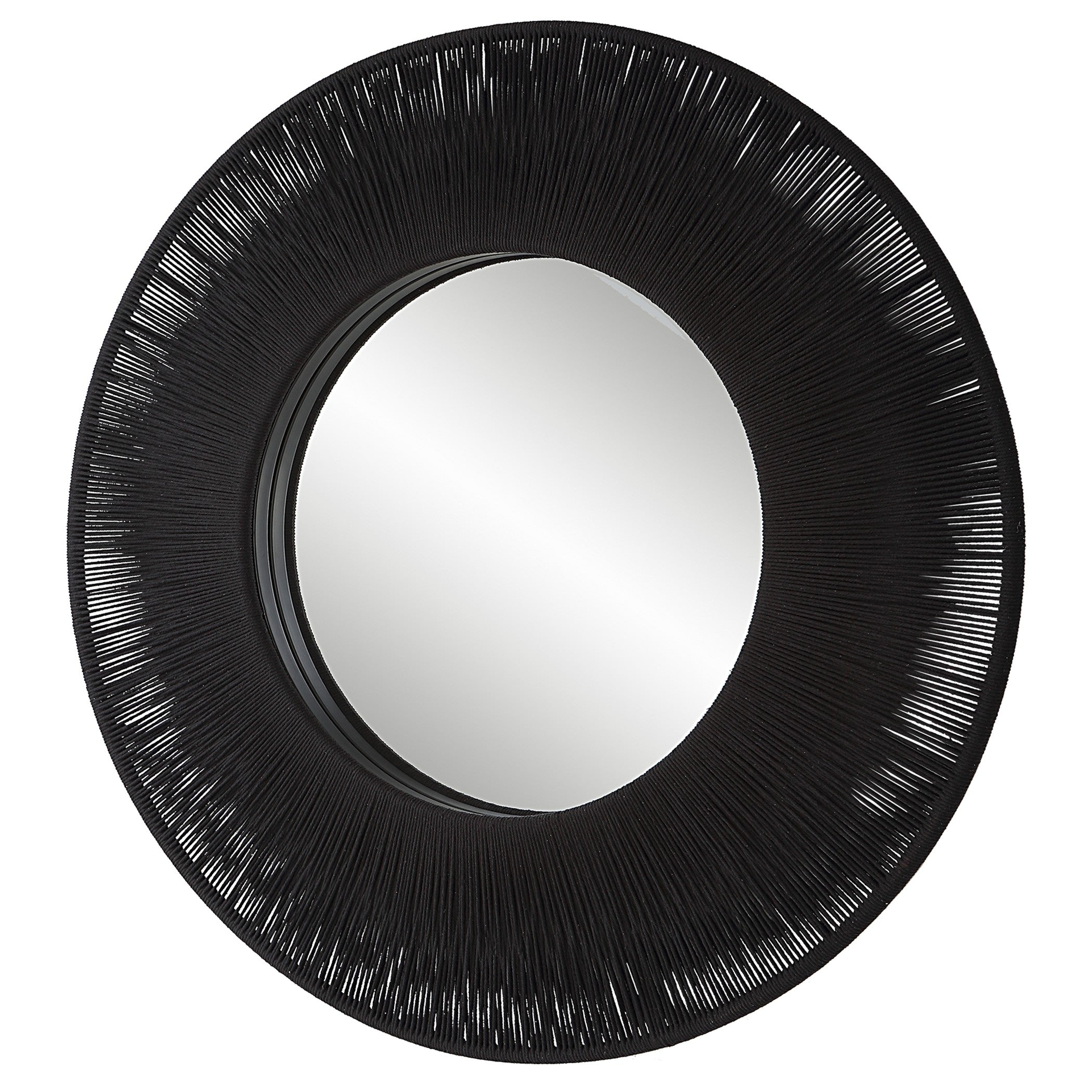 Sailor's Knot Black Round Mirror by Uttermost