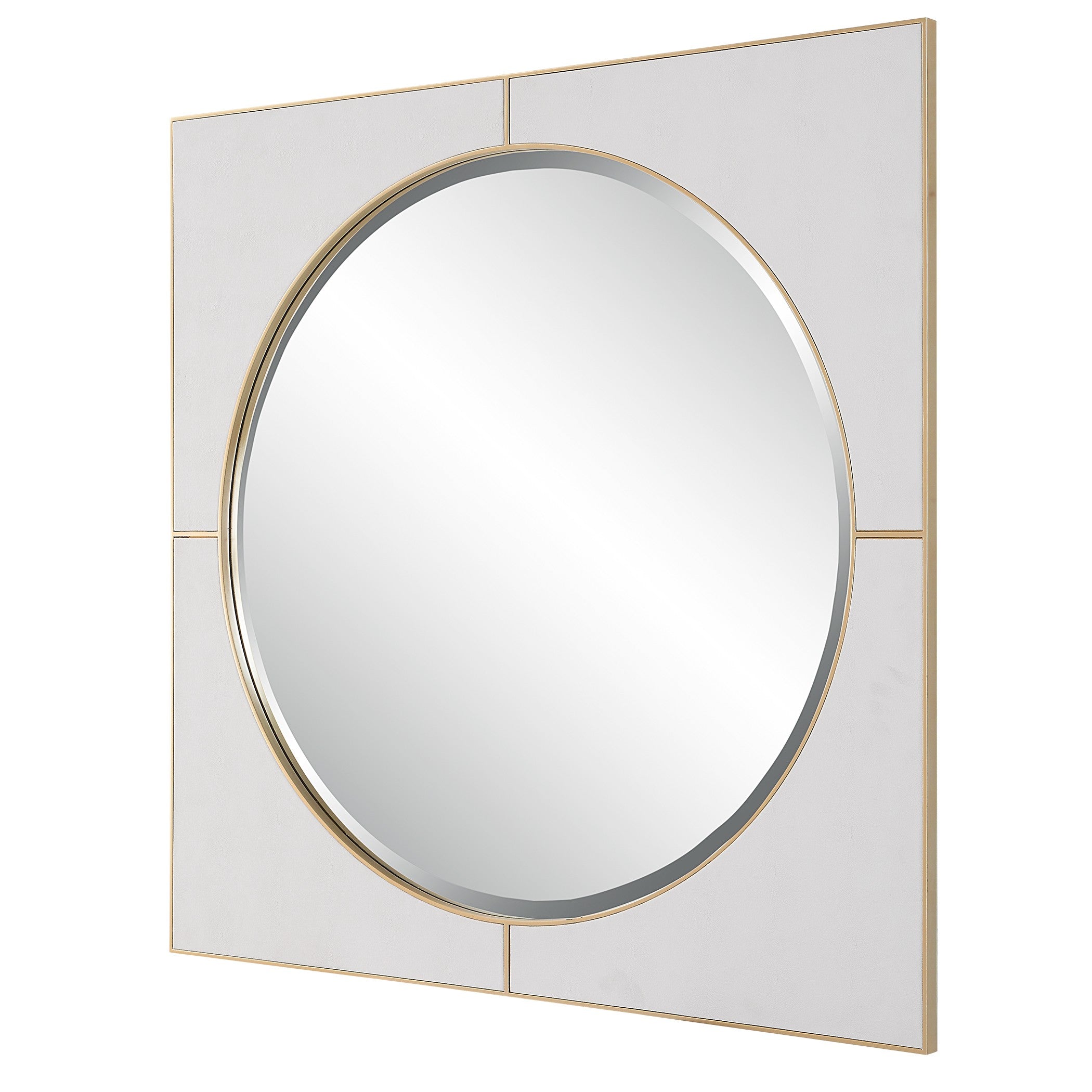 Cyprus White Square Mirror by Uttermost