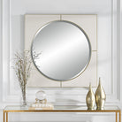 Cyprus White Square Mirror by Uttermost