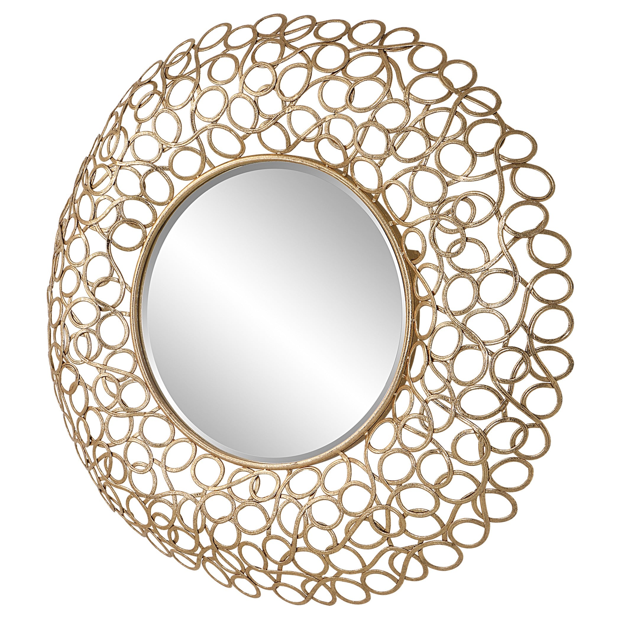 Swirl Round Gold Mirror by Uttermost