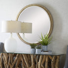 Paradise Round Rattan Mirror by Uttermost