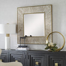 Wharton Whitewashed Square Mirror by Uttermost