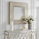 Wharton Whitewashed Square Mirror by Uttermost
