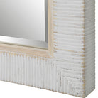 Cape Whitewashed Rattan Mirror by Uttermost