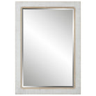 Cape Whitewashed Rattan Mirror by Uttermost
