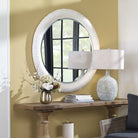 Mariner White Round Mirror by Uttermost