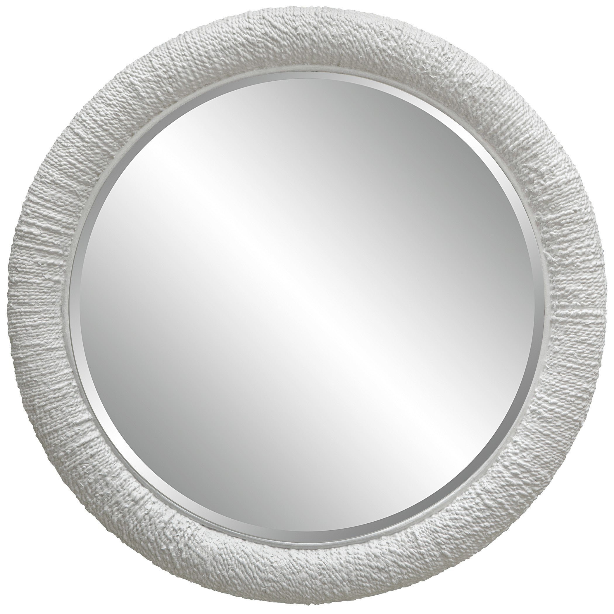 Mariner White Round Mirror by Uttermost