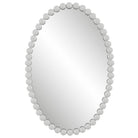 Serna White Oval Mirror by Uttermost