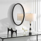 Serna Black Oval Mirror by Uttermost